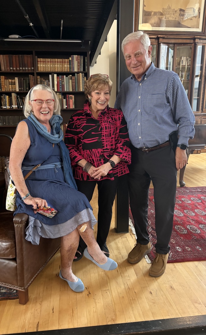Jean Trounstine with old high school friends at the Cincinnati Mercantile Library